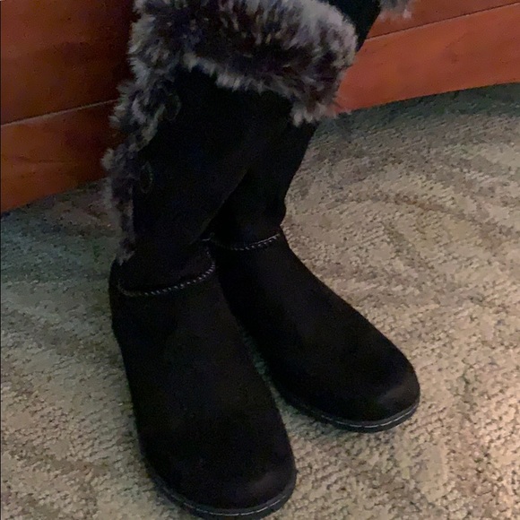 Natural Soul Shoes - Black suede boots